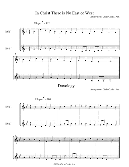 Hymns for Solo and Duet Instruments French Horn