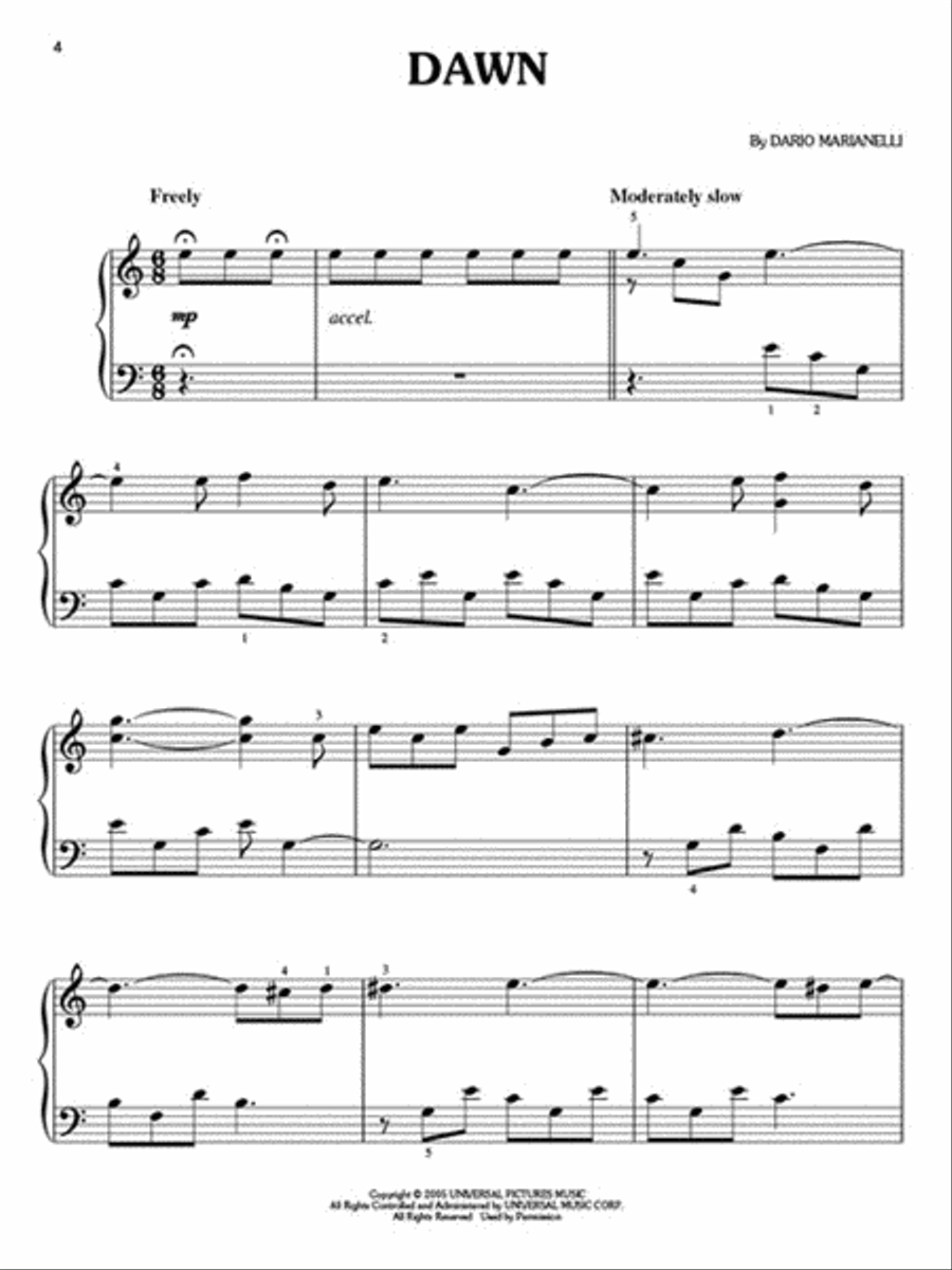 Pride & Prejudice Easy Piano scores gallery preview page 2