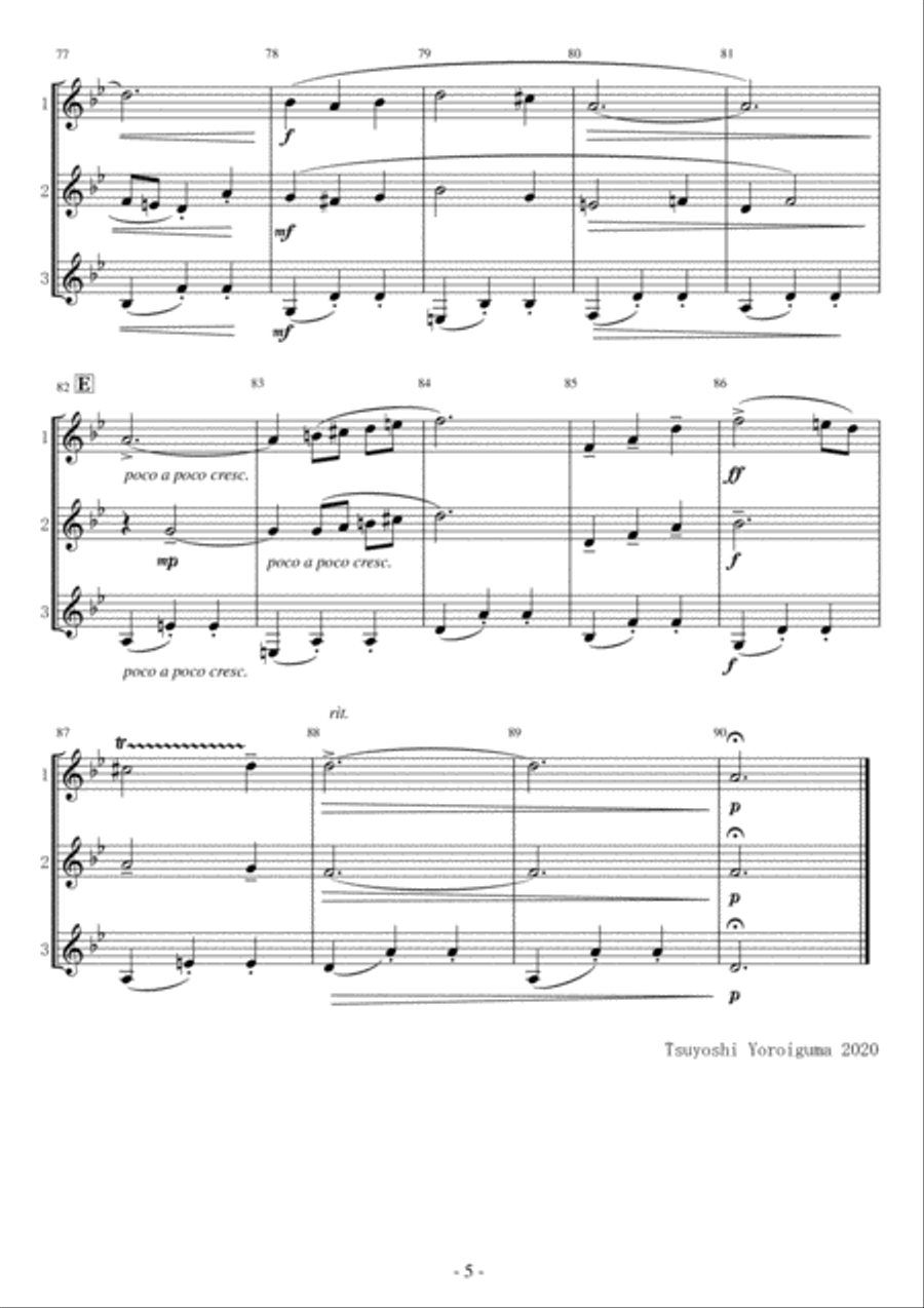 The Godfather Waltz Woodwind Trio scores gallery preview page 5
