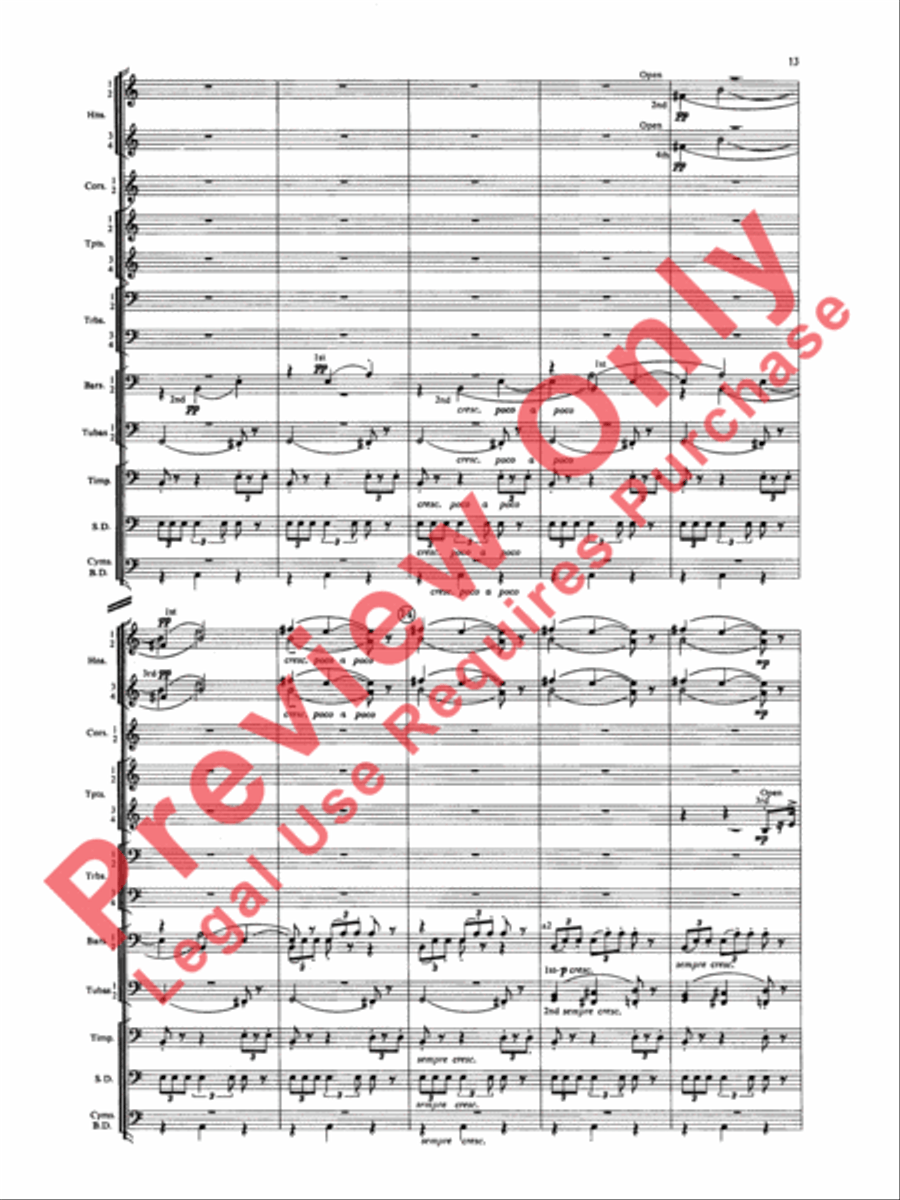 Symphony for Brass and Percussion (score only) Concert Band scores gallery preview page 16