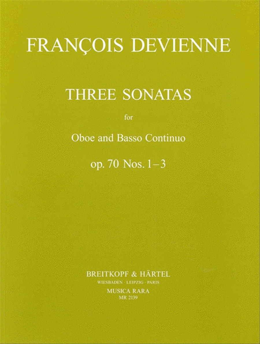 3 Sonatas Op. 70 Piano scores gallery preview page 1