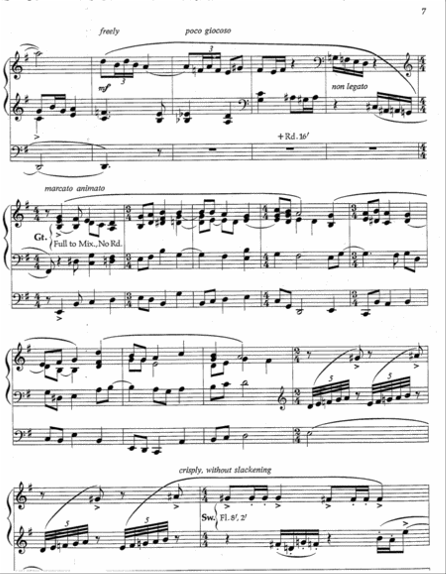 Paraphrase on Two Hymn Tunes Organ scores gallery preview page 3