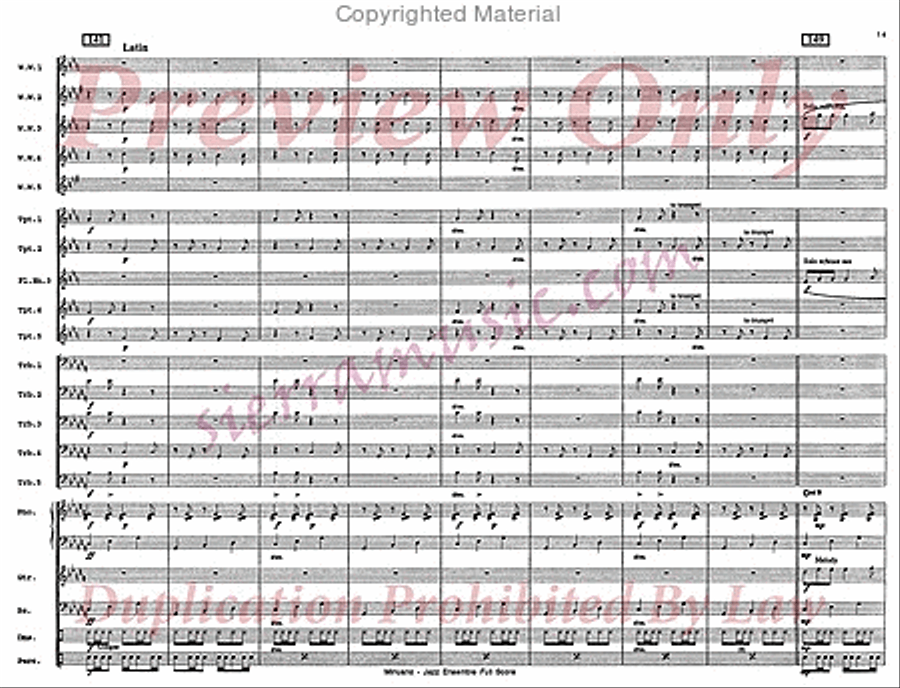 Minuano (six eight) Big Band scores gallery preview page 16
