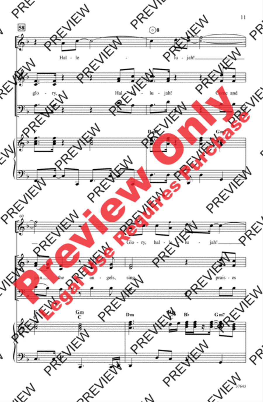 Christmas Glory Hallelujah 3-Part scores gallery preview page 22
