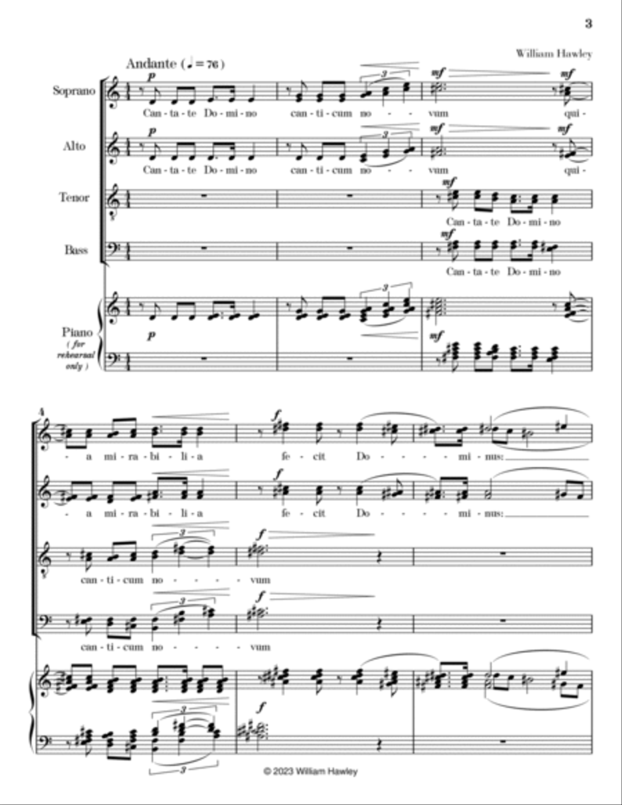 Cantate Domino Canticum Novum Divisi scores gallery preview page 3