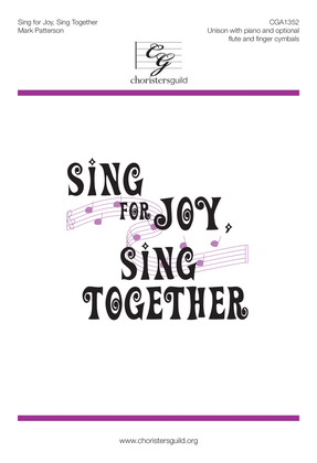 Book cover for Sing for Joy, Sing Together