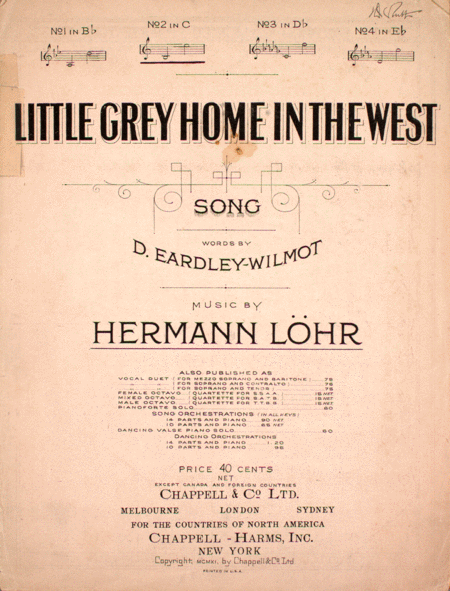 Little Grey Home in the West. Song