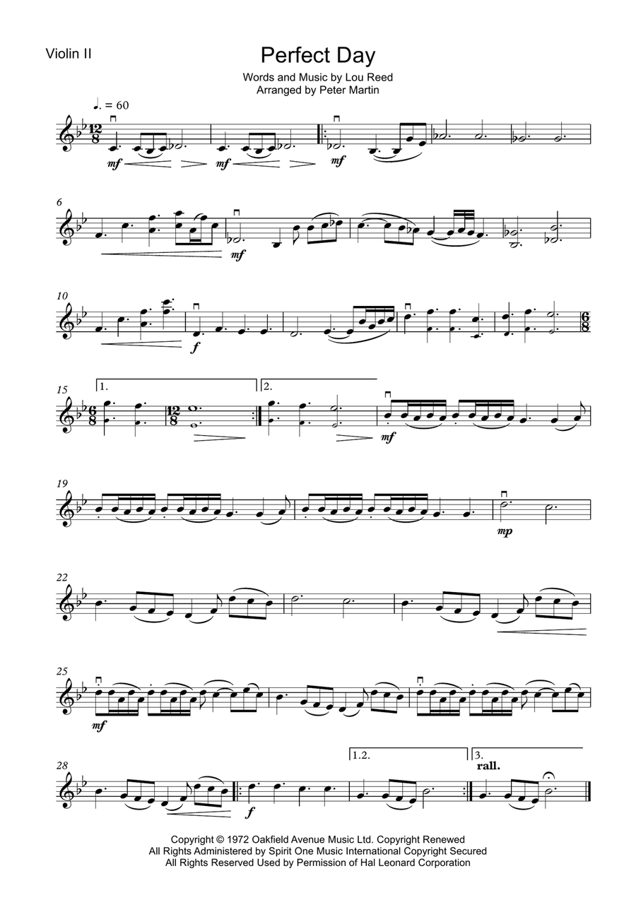 Perfect Day String Quartet scores gallery preview page 4