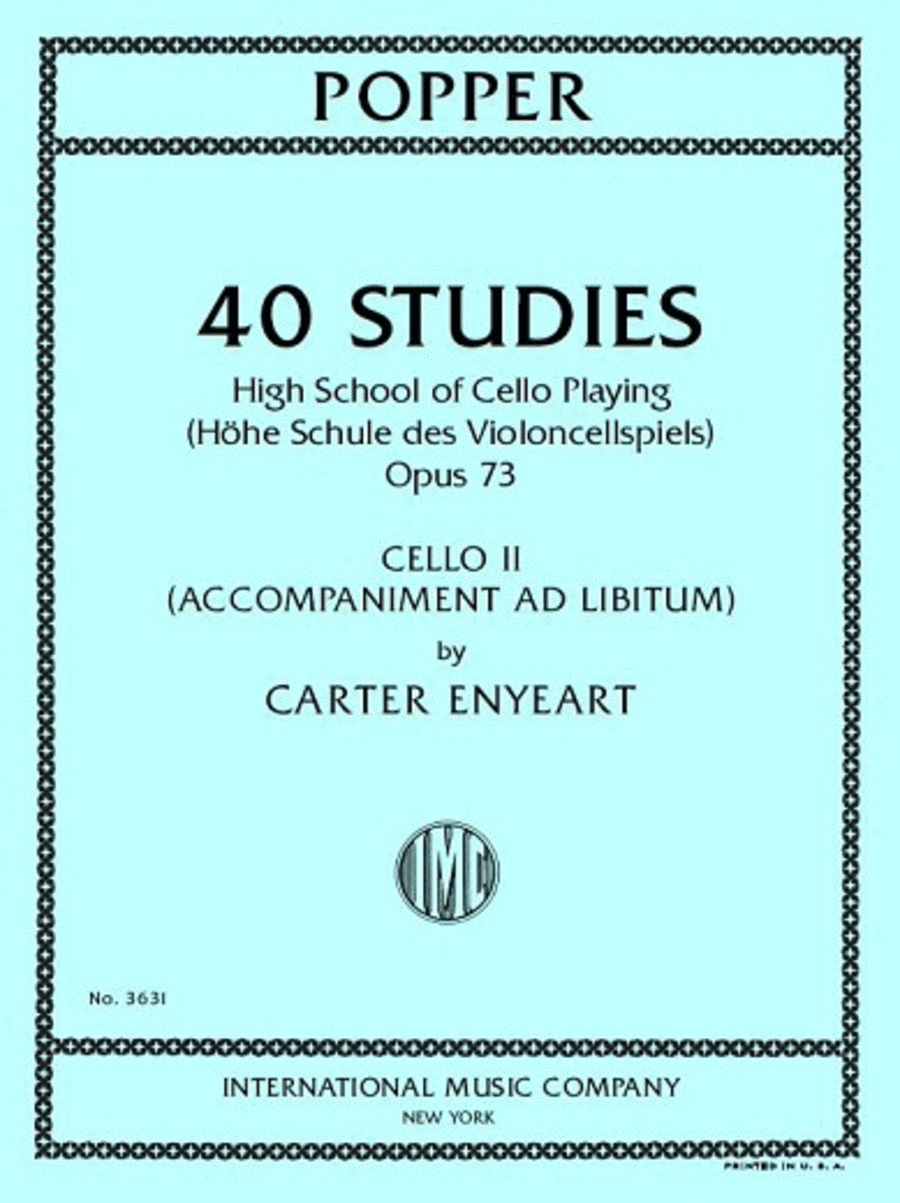 40 Studies: High School of Cello Playing, Opus 73