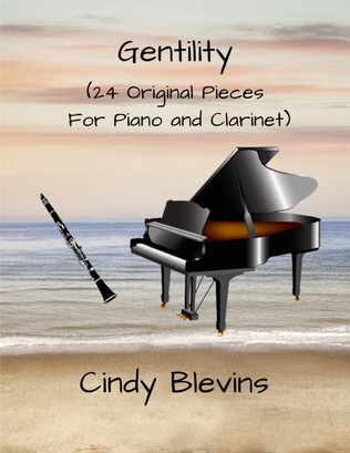 Book cover for Gentility, 24 original pieces for Piano and Clarinet