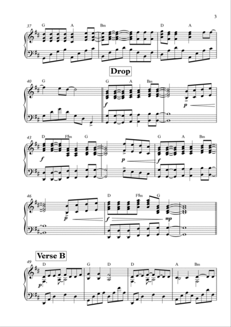 Without You Piano Solo scores gallery preview page 3