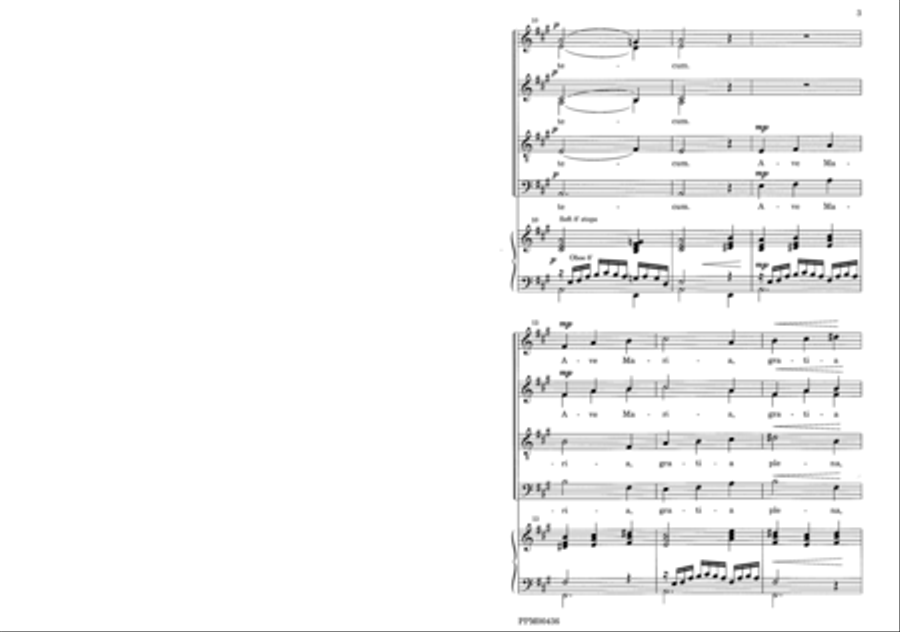 Ave Maria 4-Part scores gallery preview page 6