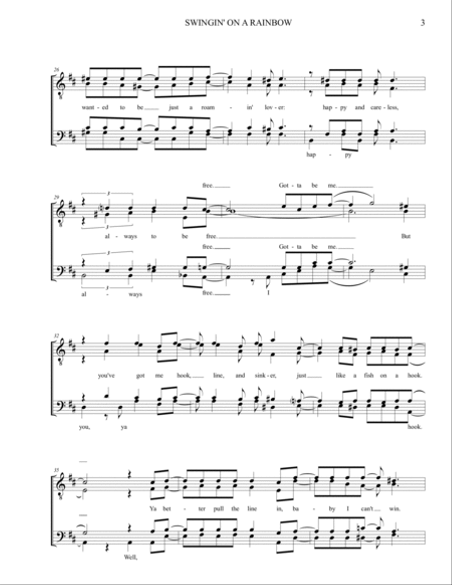 Swingin' On A Rainbow A Cappella scores gallery preview page 3