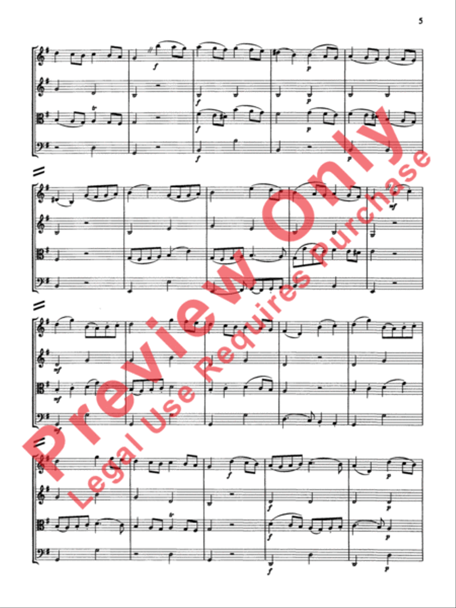 String Quartets for Beginning Ensembles, Volume 3 String Quartet scores gallery preview page 6