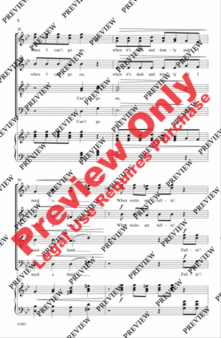 Ain't No Windin' in the Road 4-Part scores gallery preview page 8