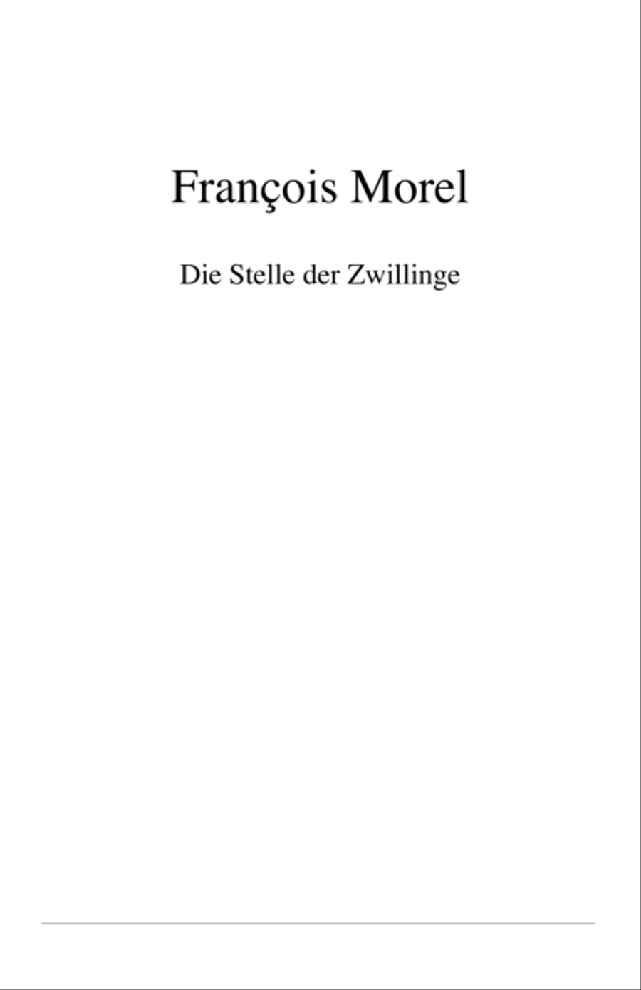 Die Stelle der Zwillinge Orchestra scores gallery preview page 1