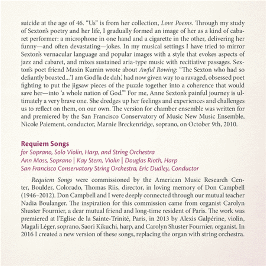 Everyone Sang: Vocal Music of David Conte Voice scores gallery preview page 12