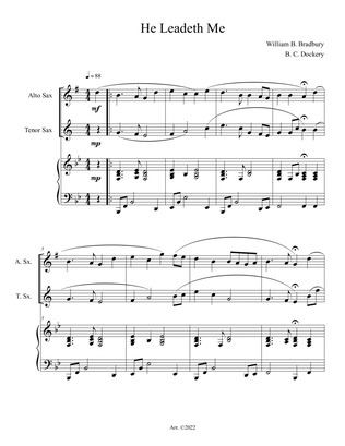 He Leadeth Me (Alto and Tenor Sax Duet with Piano Accompaniment)