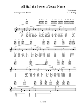 All Hail the Power of Jesus' Name (Lead Sheet)