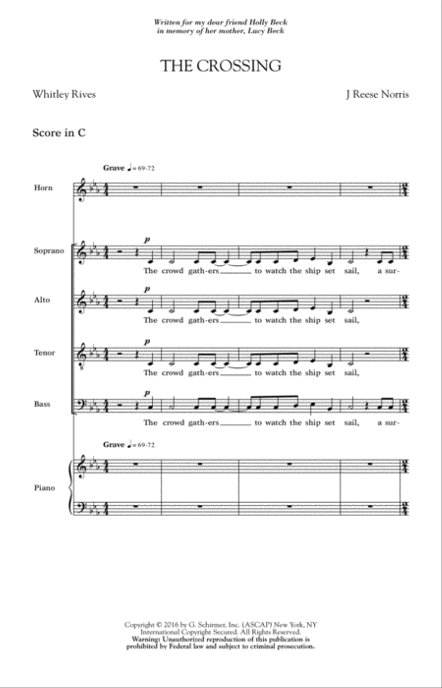 The Crossing The Crossing Choir scores gallery preview page 1
