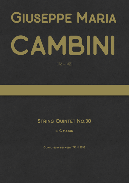 Cambini - String Quintet No.30 in C major image number null