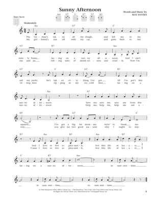 Sunny Afternoon (from The Daily Ukulele) (arr. Liz and Jim Beloff)