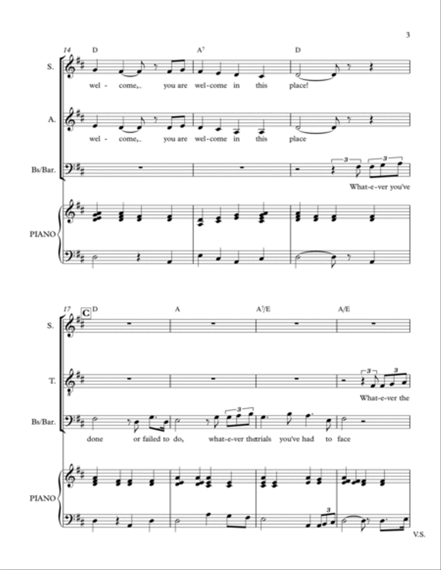 YOU ARE WELCOME YOU ARE WELCOME 4-Part scores gallery preview page 3