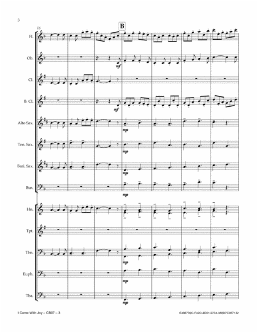 I Come With Joy Concert Band scores gallery preview page 6