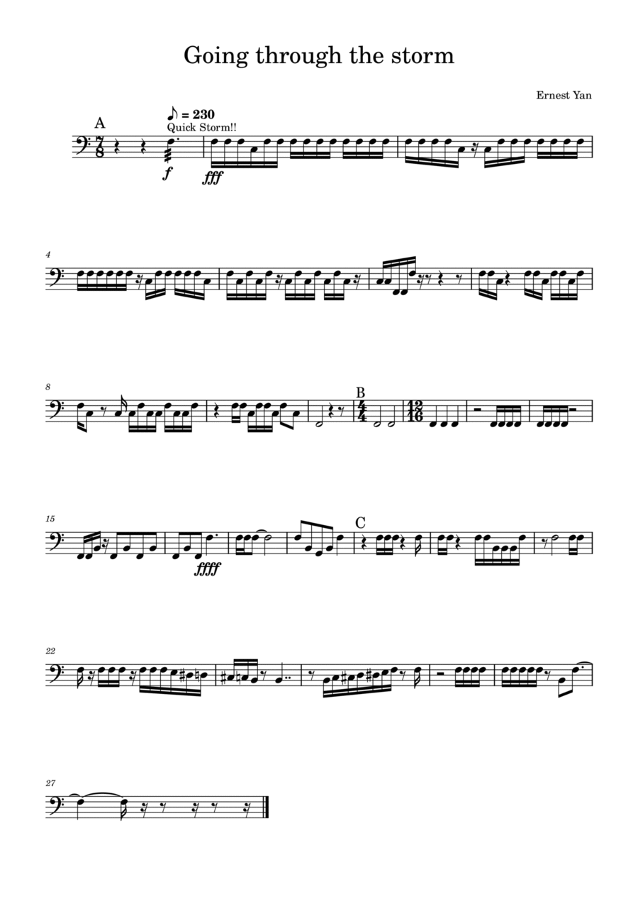 Going Through The Storm Percussion scores gallery preview page 1