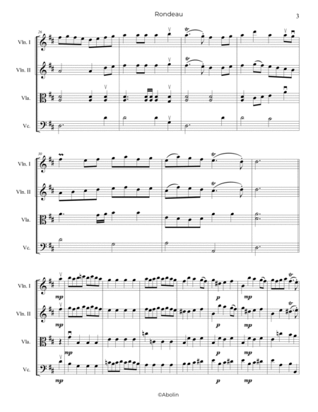 Mouret: Rondeau - String Quartet image number null