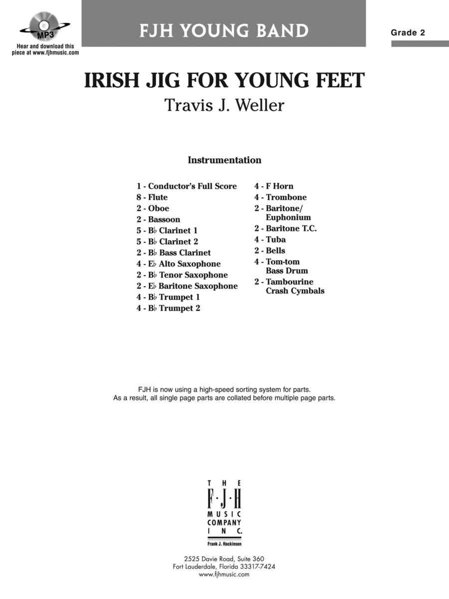 Irish Jig for Young Feet: Score Concert Band scores gallery preview page 1