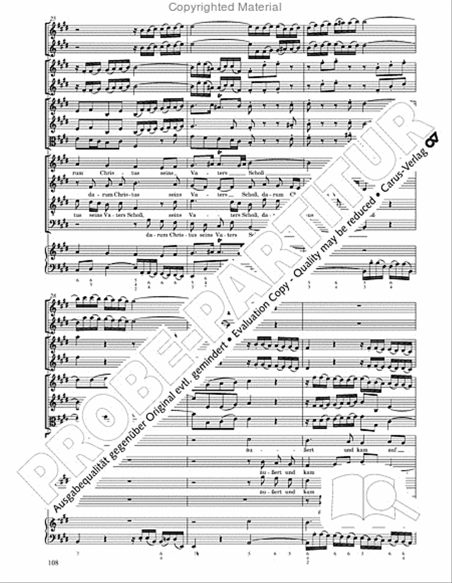 St. Matthew Passion (Matthaus-Passion) 4-Part scores gallery preview page 110