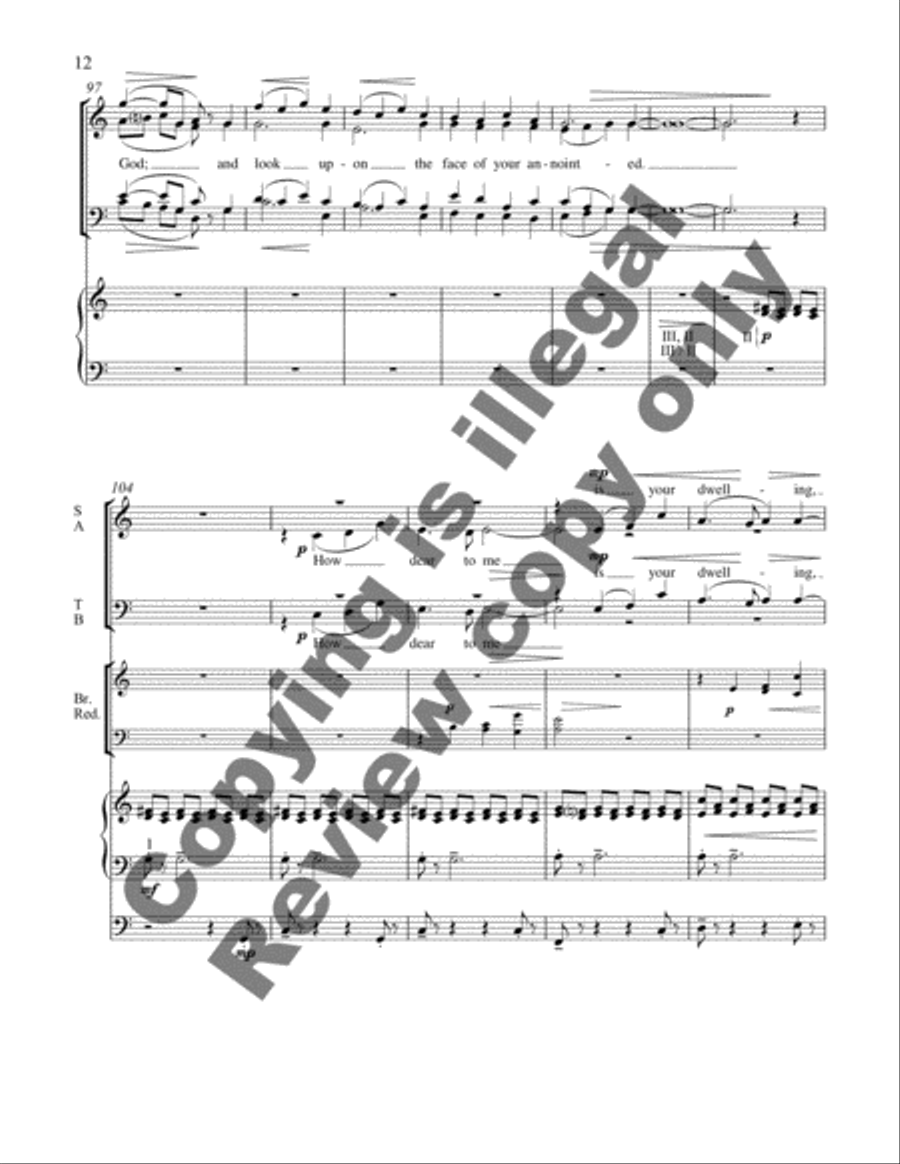 How Dear to Me 4-Part scores gallery preview page 7