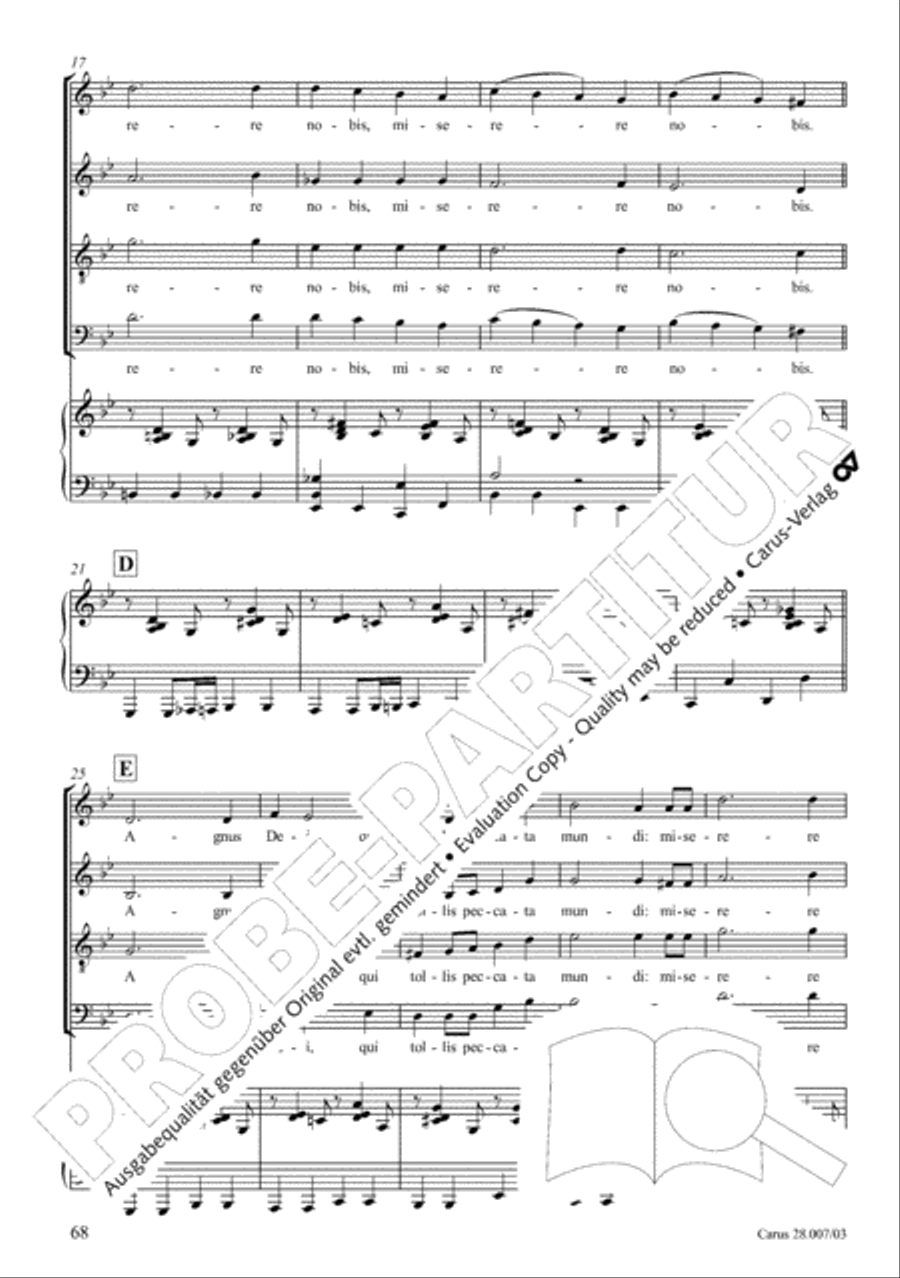 Missa latina 4-Part scores gallery preview page 69