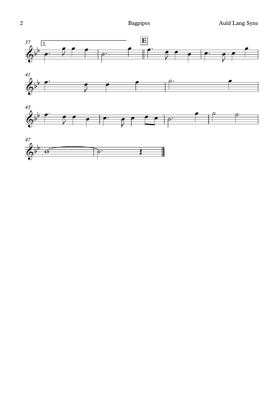 Auld Lang Syne - Solo Voice, Choir, Opt. Bagpipes, Pops Orchestra or Big Band Key of Bb Full Orchestra scores gallery preview page 4