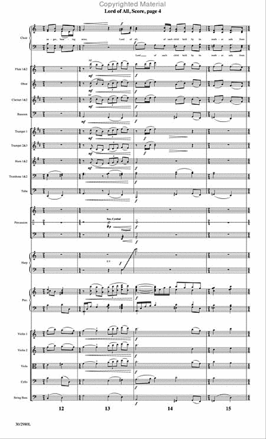 Lord of All - Orchestral Score and Parts Choir scores gallery preview page 5
