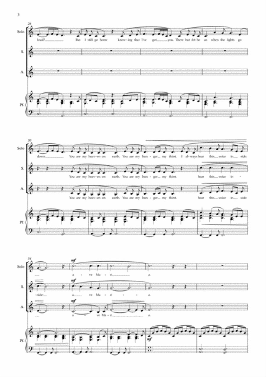 Ave Maria SSA scores gallery preview page 3