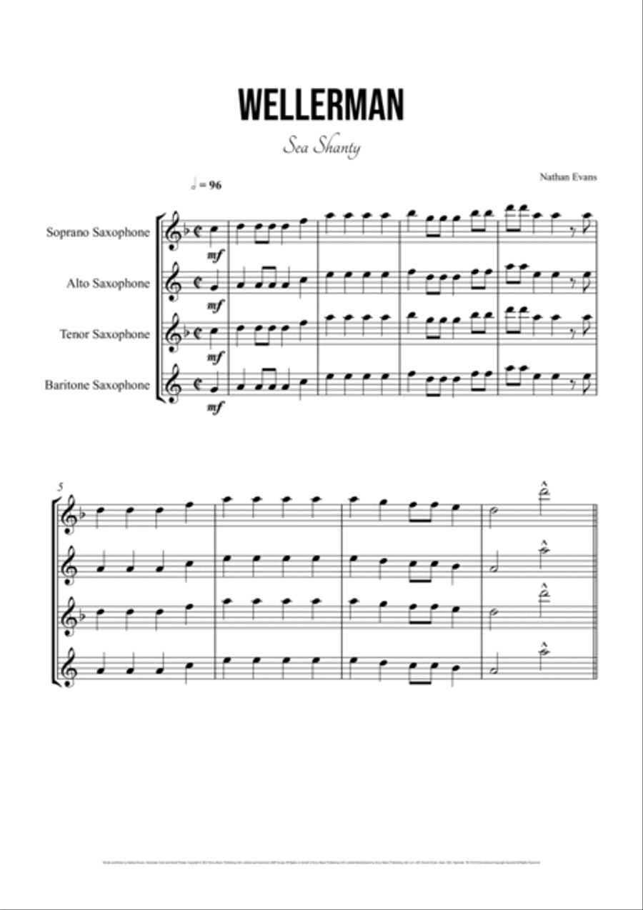 Wellerman Wellerman Woodwind Quartet scores gallery preview page 2