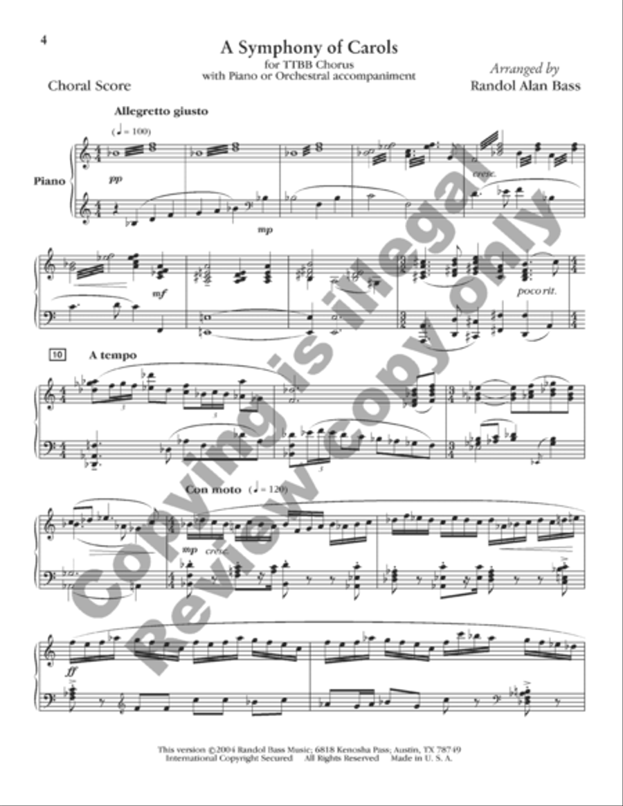 A Symphony of Carols (Choral Score) A Symphony of Carols (Choral Score) TTBB scores gallery preview page 18