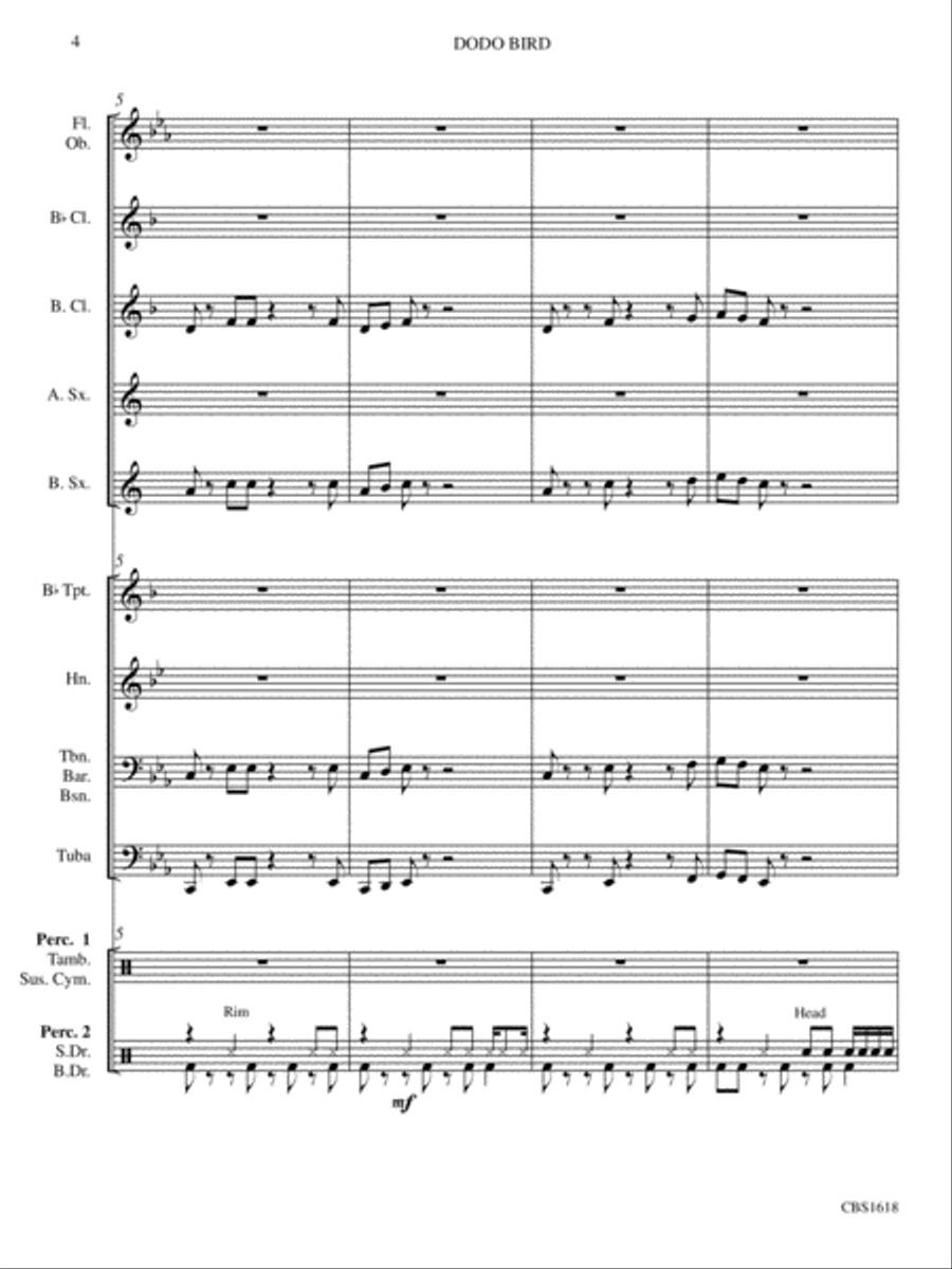 Dodo Bird Concert Band scores gallery preview page 4