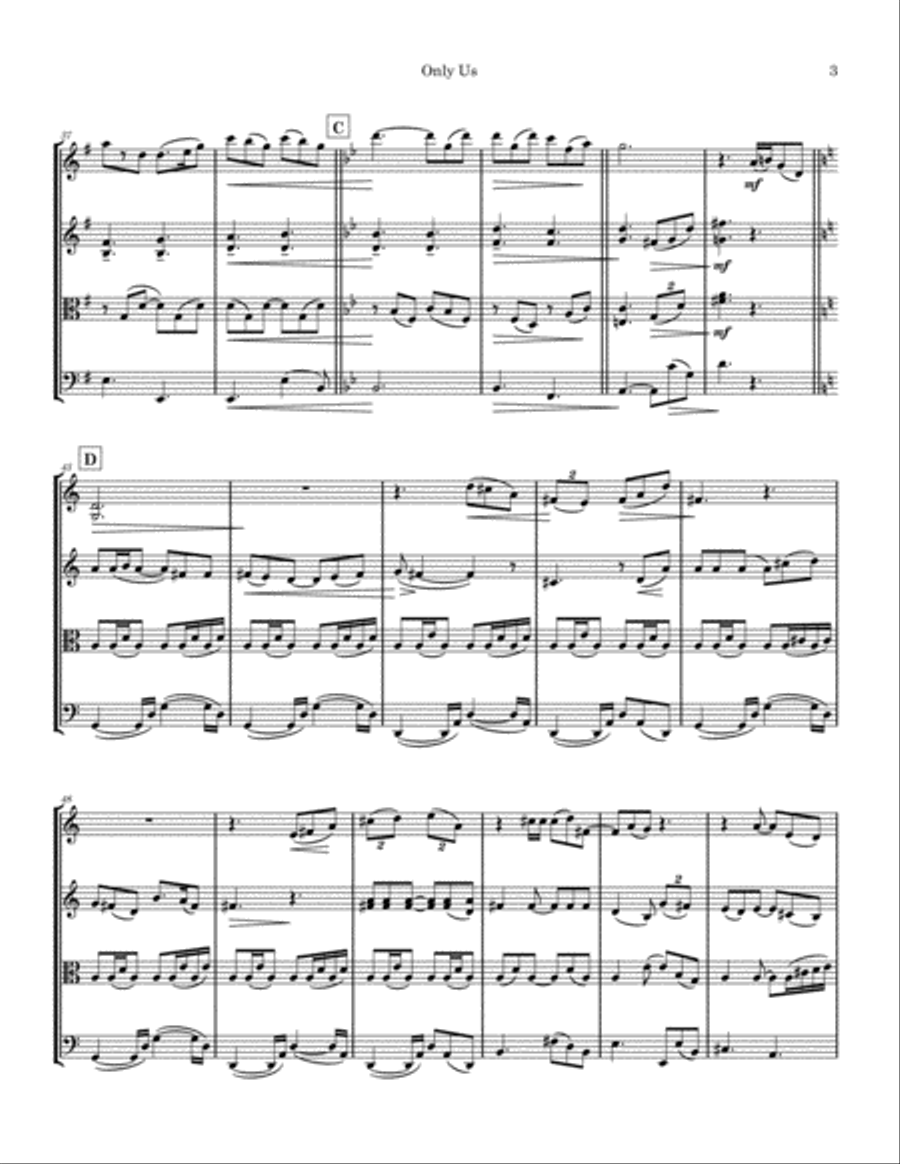 Only Us String Quartet scores gallery preview page 3