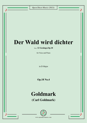 C. Goldmark-Der Wald wird dichter,Op.18 No.4,in D Major
