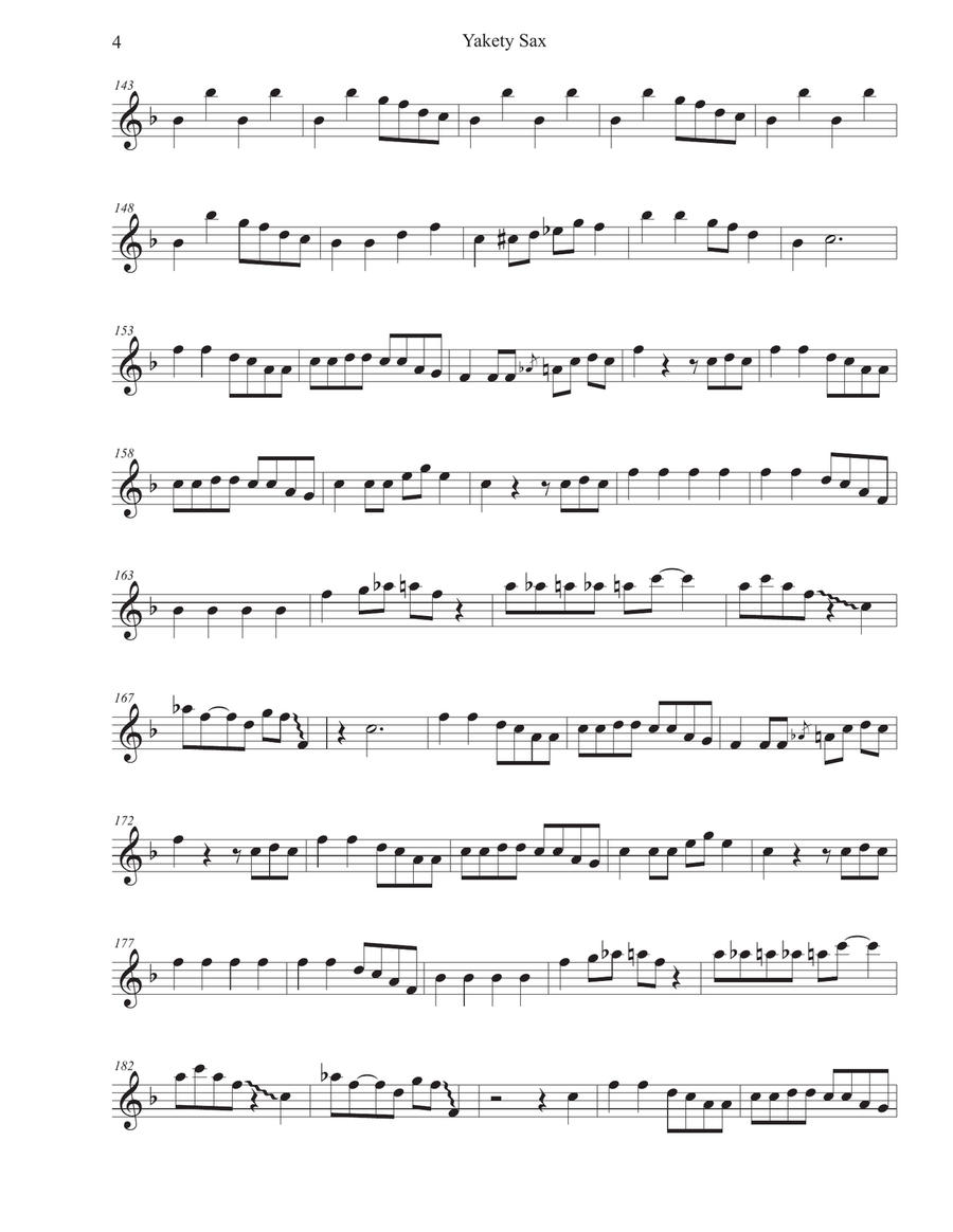 Yakety Sax Alto Saxophone scores gallery preview page 4