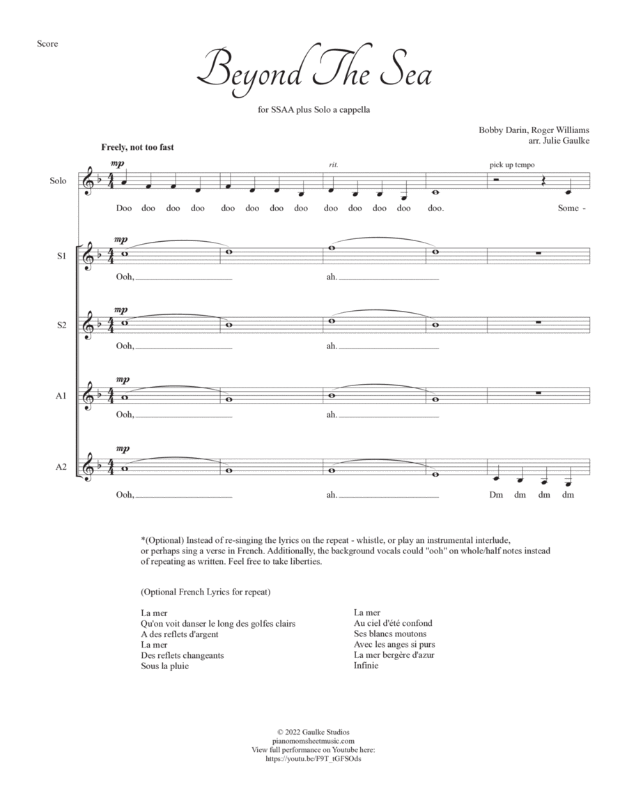 Beyond The Sea SSAA scores gallery preview page 1