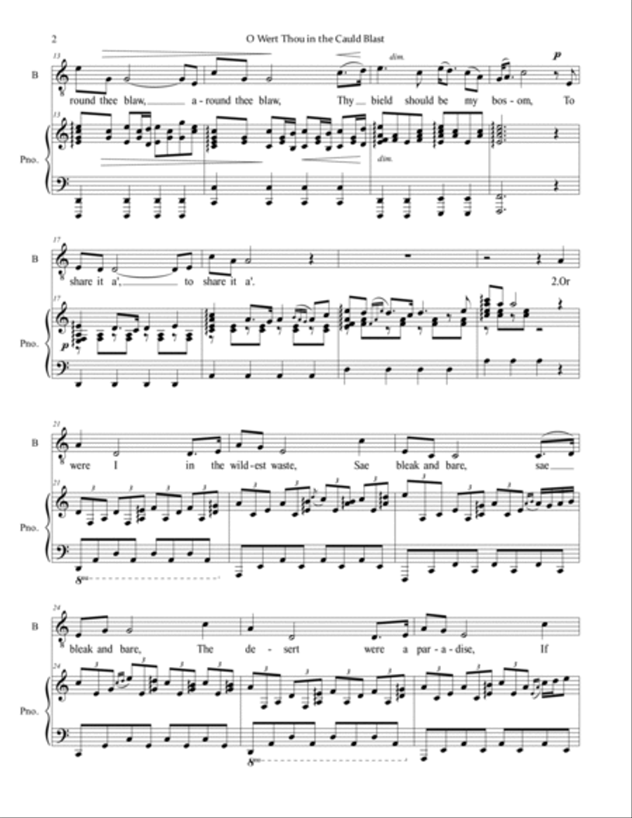 O Wert Thou in the Cauld Blast Voice scores gallery preview page 2