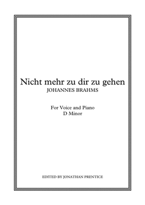 Book cover for Nicht mehr zu dir zu gehen (D Minor)