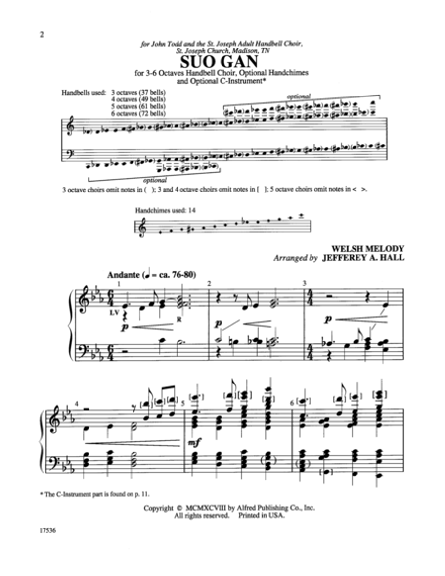 Suo Gan Handbell Choir scores gallery preview page 2