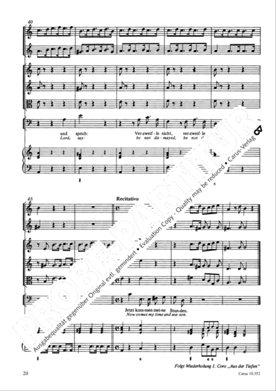 From the deepest comes our plea (Aus der Tiefen rufen wir) 4-Part scores gallery preview page 23