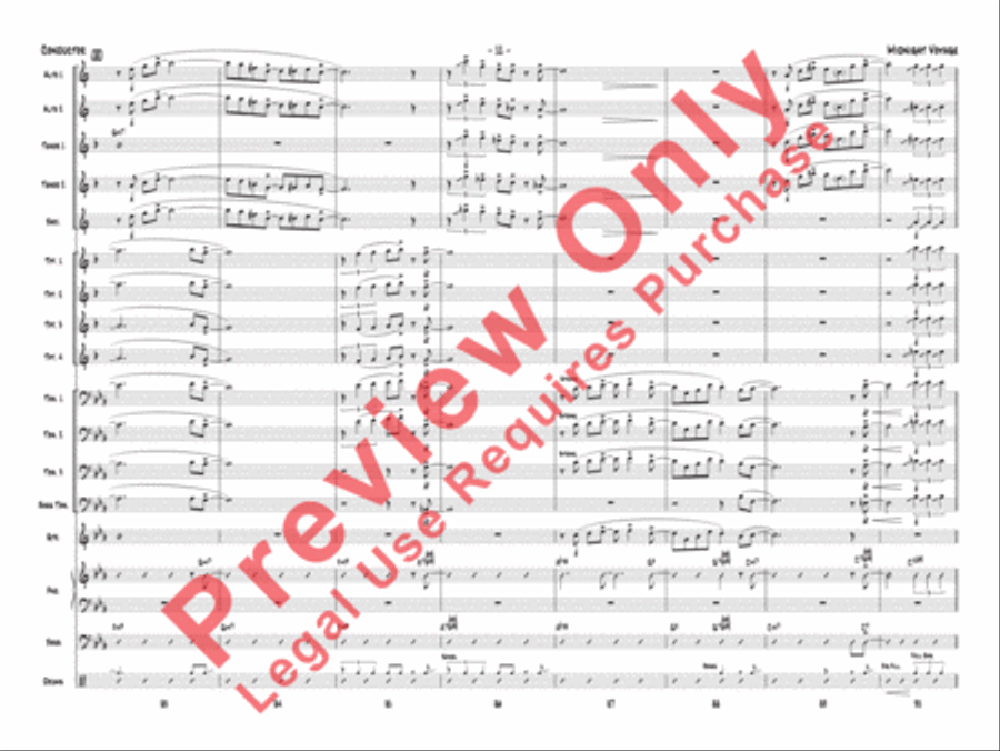 Midnight Voyage (score only) Jazz Ensemble scores gallery preview page 14