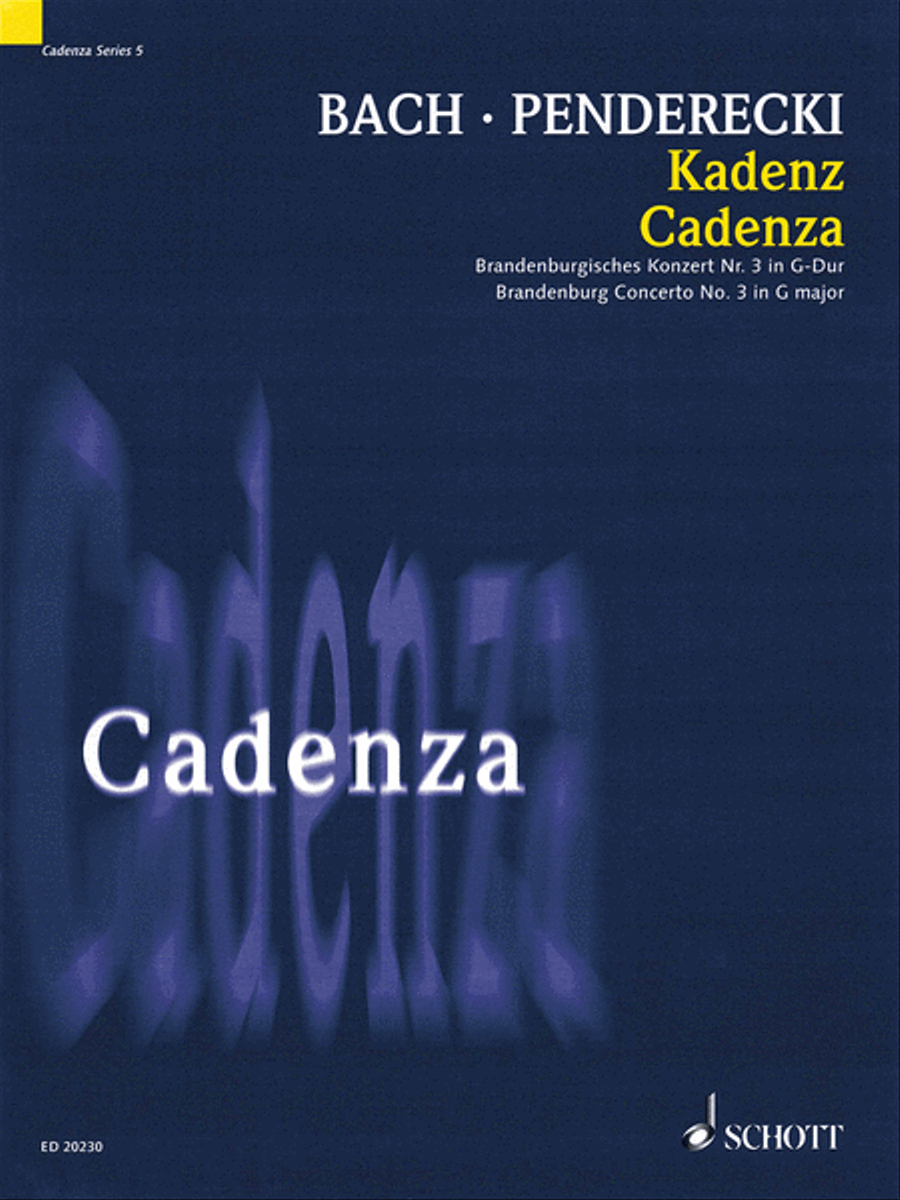 Cadenza - Brandenburg Concerto No. 3 in G Major Cello scores gallery preview page 1